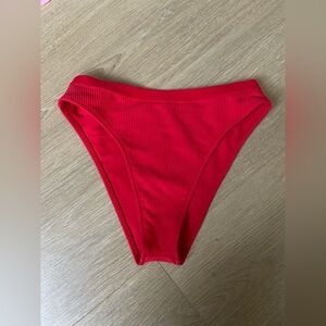 Frankie’s Bikinis True Red High-waisted Ribbed Bikini bottom size XS